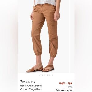 Women's Cargo Jogger Pants - Brown